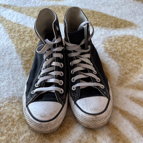 Converse Chuck Taylor All Star High Top Sneakers Black size 8.5 - Picture 4 of 6